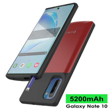 Cargar imagen en el visor de la galería, Galaxy Note 10 5200mAH Battery Charger W/ USB Port Slim Case [Red] 
