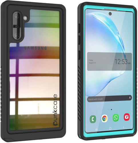 Galaxy Note 10 Case, Punkcase [Extreme Series] Armor Cover W/ Built In Screen Protector [Teal] (Color in image: Teal)