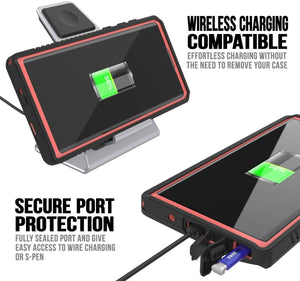 Galaxy Note 10 Case, Punkcase [Extreme Series] Armor Cover W/ Built In Screen Protector [Pink] (Color in image: Red)