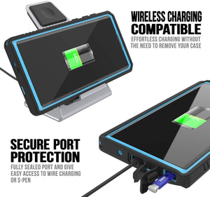 Galaxy Note 10 Case, Punkcase [Extreme Series] Armor Cover W/ Built In Screen Protector [Light Blue] (Color in image: Pink)