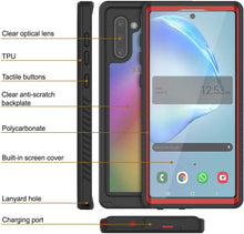 Cargar imagen en el visor de la galería, Galaxy Note 10 Case, Punkcase [Extreme Series] Armor Cover W/ Built In Screen Protector [Red] (Color in image: White)
