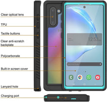 Cargar imagen en el visor de la galería, Galaxy Note 10 Case, Punkcase [Extreme Series] Armor Cover W/ Built In Screen Protector [Teal] (Color in image: Red)
