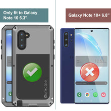Load image into Gallery viewer, Galaxy Note 10  Case, PUNKcase Metallic Silver Shockproof  Slim Metal Armor Case [Silver] 
