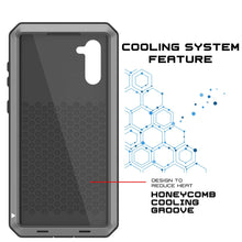 Load image into Gallery viewer, Galaxy Note 10  Case, PUNKcase Metallic Silver Shockproof  Slim Metal Armor Case [Silver] (Color in image: red)
