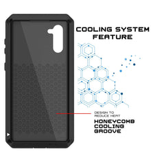 Load image into Gallery viewer, Galaxy Note 10 Case, PUNKcase Metallic Black Shockproof  Slim Metal Armor Case [Black] (Color in image: white)
