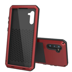 Galaxy Note 10  Case, PUNKcase Metallic Red Shockproof  Slim Metal Armor Case [Red] 
