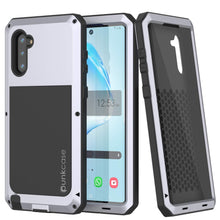 Load image into Gallery viewer, Galaxy Note 10  Case, PUNKcase Metallic White Shockproof  Slim Metal Armor Case [White] (Color in image: white)
