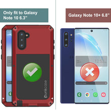 Load image into Gallery viewer, Galaxy Note 10  Case, PUNKcase Metallic Red Shockproof  Slim Metal Armor Case [Red] 
