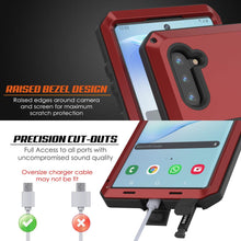 Load image into Gallery viewer, Galaxy Note 10  Case, PUNKcase Metallic Red Shockproof  Slim Metal Armor Case [Red] (Color in image: black)
