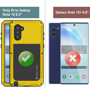 Galaxy Note 10  Case, PUNKcase Metallic Neon Shockproof  Slim Metal Armor Case [Neon] 