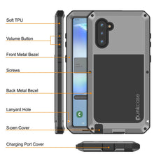Load image into Gallery viewer, Galaxy Note 10  Case, PUNKcase Metallic Silver Shockproof  Slim Metal Armor Case [Silver] (Color in image: gold)
