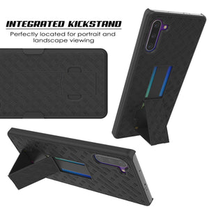 PunkCase Galaxy Note 20 Case with Screen Protector, Holster Belt Clip & Built-in Kickstand [Black] 