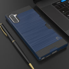Cargar imagen en el visor de la galería, Galaxy Note 10 Case, PUNKcase [SLOT Series] Slim Fit  Samsung Note 10 [Navy] (Color in image: Dark Grey)

