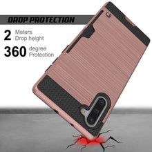 Cargar imagen en el visor de la galería, Galaxy Note 10 Case, PUNKcase [SLOT Series] Slim Fit  Samsung Note 10 [Rose Gold] (Color in image: Black)
