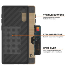 Cargar imagen en el visor de la galería, Galaxy Note 10 Case, PUNKcase [SLOT Series] Slim Fit  Samsung Note 10 [Gold] (Color in image: Black)
