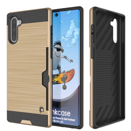 Galaxy Note 10 Case, PUNKcase [SLOT Series] Slim Fit  Samsung Note 10 [Gold] (Color in image: Gold)