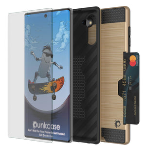 Galaxy Note 10 Case, PUNKcase [SLOT Series] Slim Fit  Samsung Note 10 [Gold] (Color in image: Dark Grey)