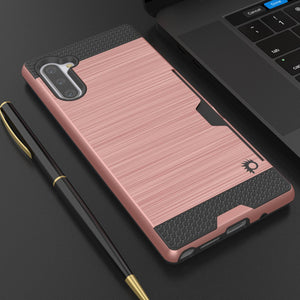 Galaxy Note 10 Case, PUNKcase [SLOT Series] Slim Fit  Samsung Note 10 [Rose Gold] (Color in image: Dark Grey)