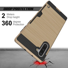 Cargar imagen en el visor de la galería, Galaxy Note 10 Case, PUNKcase [SLOT Series] Slim Fit  Samsung Note 10 [Gold] (Color in image: Silver)
