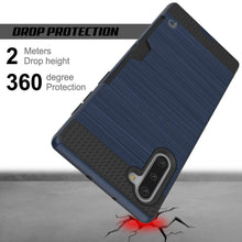 Cargar imagen en el visor de la galería, Galaxy Note 10 Case, PUNKcase [SLOT Series] Slim Fit  Samsung Note 10 [Navy] (Color in image: Black)
