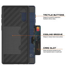 Cargar imagen en el visor de la galería, Galaxy Note 10 Case, PUNKcase [SLOT Series] Slim Fit  Samsung Note 10 [Navy] (Color in image: White)
