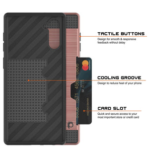 Galaxy Note 10 Case, PUNKcase [SLOT Series] Slim Fit  Samsung Note 10 [Rose Gold] (Color in image: White)