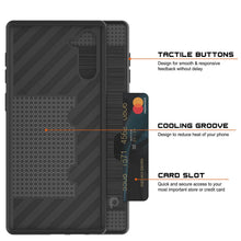Load image into Gallery viewer, Galaxy Note 10 Case, PUNKcase [SLOT Series] Slim Fit  Samsung Note 10 [Black] (Color in image: Gold)
