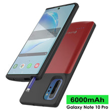 Cargar imagen en el visor de la galería, Galaxy Note 10+ Plus 6000mAH Battery Charger W/ USB Port Slim Case [Red] 
