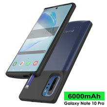 Cargar imagen en el visor de la galería, Galaxy Note 10+ Plus 6000mAH Battery Charger W/ USB Port Slim Case [Blue] 
