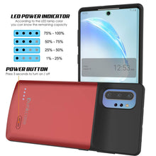 Cargar imagen en el visor de la galería, Galaxy Note 10+ Plus 6000mAH Battery Charger W/ USB Port Slim Case [Red] 
