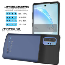 Cargar imagen en el visor de la galería, Galaxy Note 10+ Plus 6000mAH Battery Charger W/ USB Port Slim Case [Blue] 
