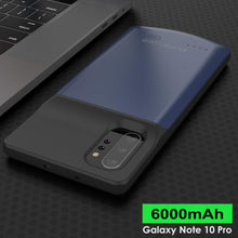 Cargar imagen en el visor de la galería, Galaxy Note 10+ Plus 6000mAH Battery Charger W/ USB Port Slim Case [Blue] 

