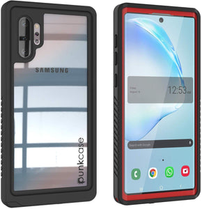 Galaxy Note 10+ Plus Case, Punkcase [Extreme Series] Armor Cover W/ Built In Screen Protector [Red] (Color in image: Red)
