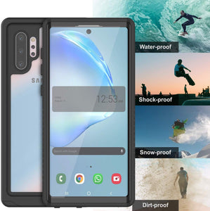 Galaxy Note 10+ Plus Case, Punkcase [Extreme Series] Armor Cover W/ Built In Screen Protector [Black] (Color in image: teal)