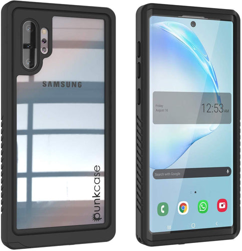 Galaxy Note 10+ Plus Case, Punkcase [Extreme Series] Armor Cover W/ Built In Screen Protector [Black] (Color in image: Black)