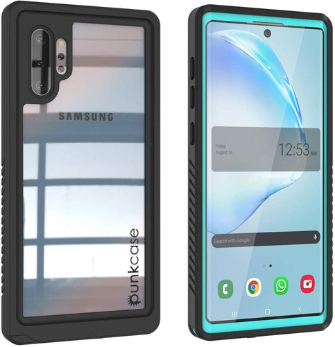 Galaxy Note 10+ Plus Case, Punkcase [Extreme Series] Armor Cover W/ Built In Screen Protector [Teal] (Color in image: Teal)