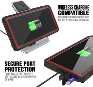Galaxy Note 10+ Plus Case, Punkcase [Extreme Series] Armor Cover W/ Built In Screen Protector [Red] (Color in image: Light Blue)