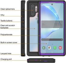 Load image into Gallery viewer, Galaxy Note 10+ Plus Case, Punkcase [Extreme Series] Armor Cover W/ Built In Screen Protector [Purple] (Color in image: Black)
