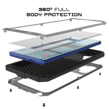 Cargar imagen en el visor de la galería, Galaxy Note 10+ Plus  Case, PUNKcase Metallic Silver Shockproof  Slim Metal Armor Case [Silver] (Color in image: white)
