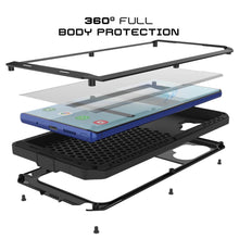 Cargar imagen en el visor de la galería, Galaxy Note 10+ Plus Case, PUNKcase Metallic Black Shockproof  Slim Metal Armor Case [Black] (Color in image: white)
