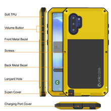 Load image into Gallery viewer, Galaxy Note 10+ Plus  Case, PUNKcase Metallic Neon Shockproof  Slim Metal Armor Case [Neon] (Color in image: silver)
