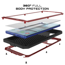 Cargar imagen en el visor de la galería, Galaxy Note 10+ Plus  Case, PUNKcase Metallic Red Shockproof  Slim Metal Armor Case [Red] (Color in image: gold)
