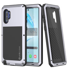 Cargar imagen en el visor de la galería, Galaxy Note 10+ Plus  Case, PUNKcase Metallic White Shockproof  Slim Metal Armor Case [White] (Color in image: white)
