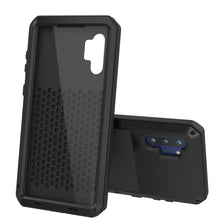 Cargar imagen en el visor de la galería, Galaxy Note 10+ Plus Case, PUNKcase Metallic Black Shockproof  Slim Metal Armor Case [Black] 
