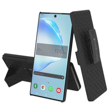 Cargar imagen en el visor de la galería, PunkCase Galaxy Note 10+ Plus Case with Screen Protector, Holster Belt Clip &amp; Built-in Kickstand [Black] 
