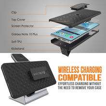 Cargar imagen en el visor de la galería, PunkCase Galaxy Note 10+ Plus Case with Screen Protector, Holster Belt Clip &amp; Built-in Kickstand [Black] 
