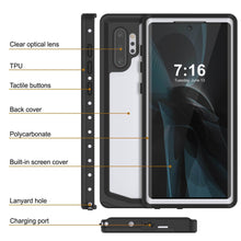 Cargar imagen en el visor de la galería, Galaxy Note 10+ Plus Waterproof Case, Punkcase Studstar White Thin Armor Cover (Color in image: clear)
