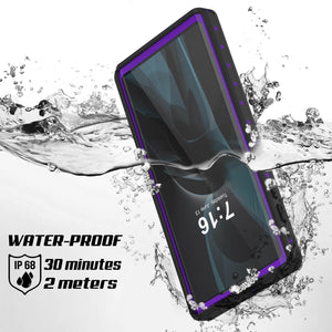 Galaxy Note 10 Waterproof Case, Punkcase Studstar Purple Series Thin Armor Cover (Color in image: white)