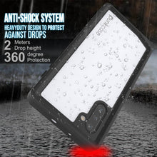 Cargar imagen en el visor de la galería, Galaxy Note 10 Waterproof Case, Punkcase Studstar White Thin Armor Cover (Color in image: light blue)
