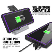 Cargar imagen en el visor de la galería, Galaxy Note 10 Waterproof Case, Punkcase Studstar Purple Series Thin Armor Cover (Color in image: black)
